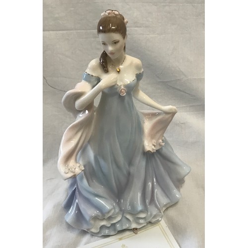 189 - Two Royal Worcester figurines with all my heart 23cms h CW504 Ltd Edition 5882 of 12500 and Sweetest... 