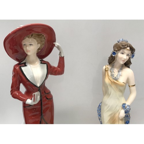 194 - Two Coalport figurines, Atlantic Crossing Ltd Edition 229 of 7500 26cms h and Topaz Ltd Edition 1412... 