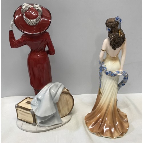 194 - Two Coalport figurines, Atlantic Crossing Ltd Edition 229 of 7500 26cms h and Topaz Ltd Edition 1412... 