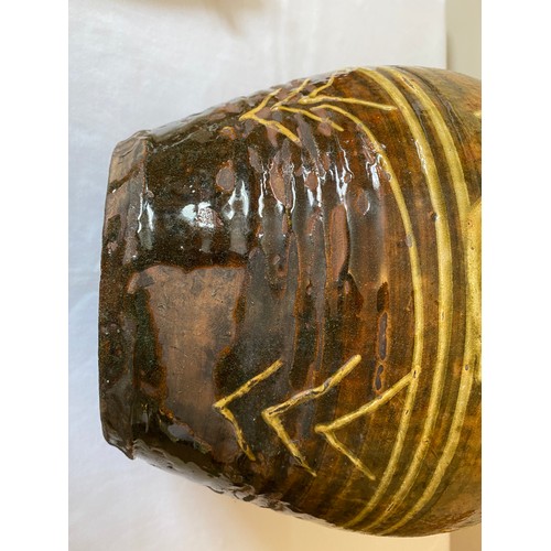 204 - A Michael Cardew Winchcombe Studio Pottery slipware cider flagon with Winchcombe seal marks to base.... 