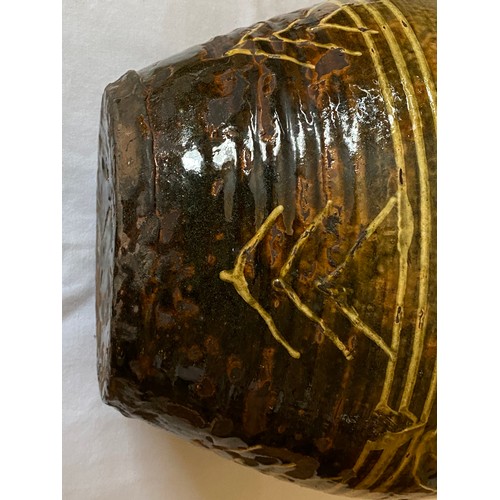 204 - A Michael Cardew Winchcombe Studio Pottery slipware cider flagon with Winchcombe seal marks to base.... 