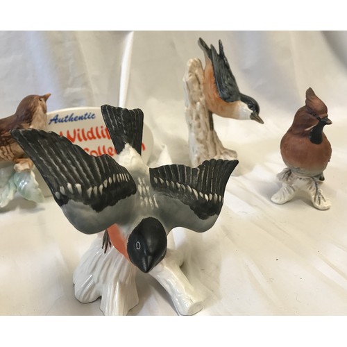 211 - Goebel of West Germany Wildlife collection of 7 ceramic birds, tallest approx 14.5cms.