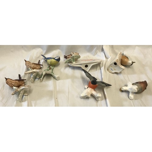 211 - Goebel of West Germany Wildlife collection of 7 ceramic birds, tallest approx 14.5cms.