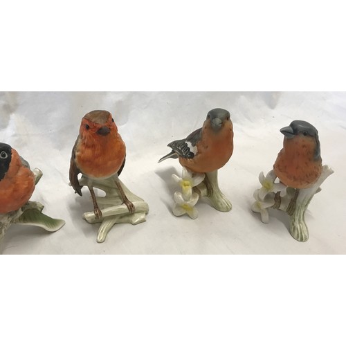 212 - Goebel of West Germany Wildlife collection of 7 ceramic birds, tallest approx 12.5cms.