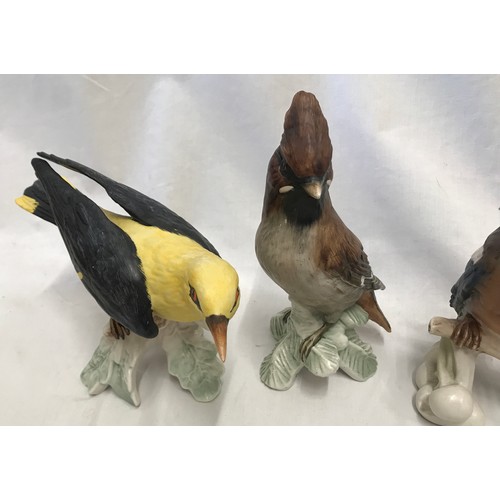 213 - Goebel of West Germany Wildlife collection of 4 ceramic birds, tallest approx 17.5cms together with ... 