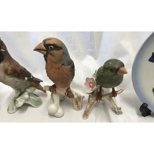 213 - Goebel of West Germany Wildlife collection of 4 ceramic birds, tallest approx 17.5cms together with ... 