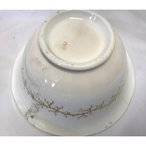 243 - A Rockingham seaweed porcelain part tea service, some pieces bearing the puce factory mark Rockingha... 