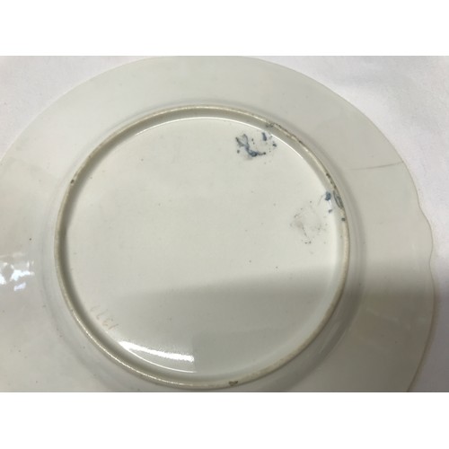 243 - A Rockingham seaweed porcelain part tea service, some pieces bearing the puce factory mark Rockingha... 