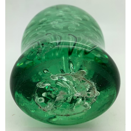 300 - A 19thC green glass Castleford dump. 12cms h.