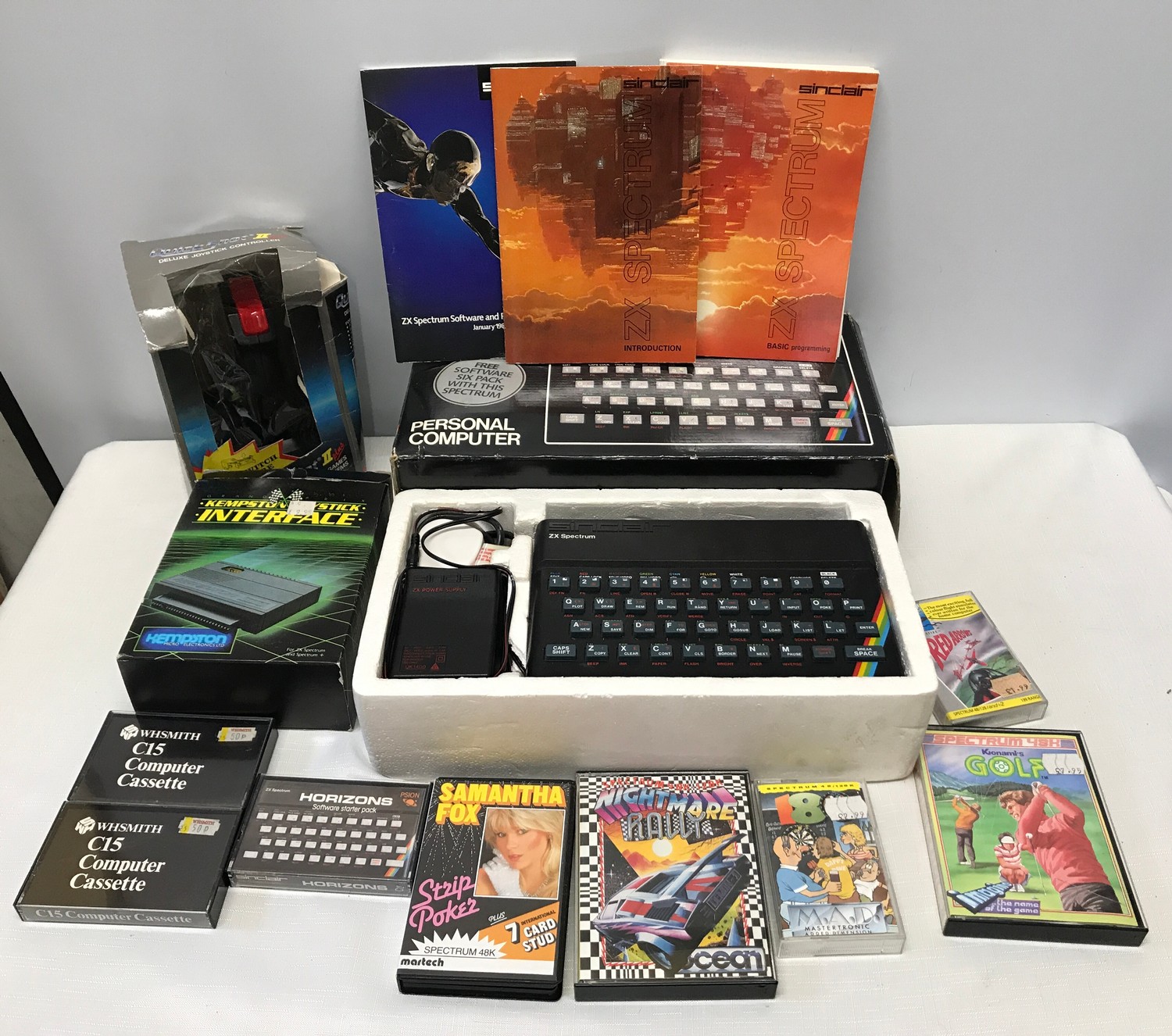 Sinclair ZX Spectrum 48K, boxed with games, accessories and