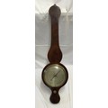 A fine quality 18thC single dial mercuried mahogany barometer by J.Pastorelli London. 95cms h x 27cm... 