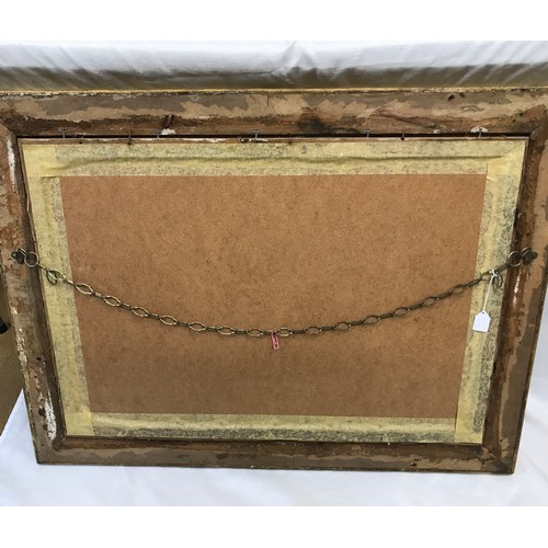 963 - Large decorative gilt framed bevel edged wall mirror.
Mirror size 70cm x 47cm. Frame size 91cm x 68c... 