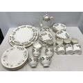 A part set of Crown Staffordshire floral patterned dinner and tea ware to include 2  meat plates 40c... 