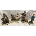 A collection of Capodimonte figurines by B Meili, Street Seller Matches 24cms h, Street Seller Figs ... 