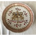 A painted Armorial plate 