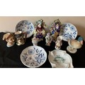 Continental ceramics to include Dux duck, Meissen plates, figurines etc.