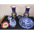 Ceramics to include 2 Carlton Ware vases, 28cms h, Carlton Ware bowl, Copeland Spode Italian bowl, 2... 
