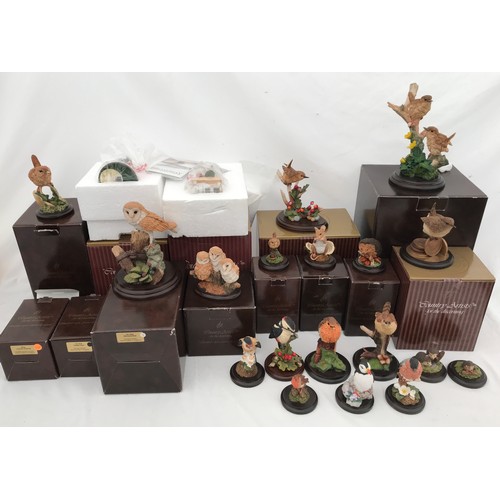 64 - A collection of twenty Country Artists Ltd British wild birds and animal figurines, ten with boxes a... 