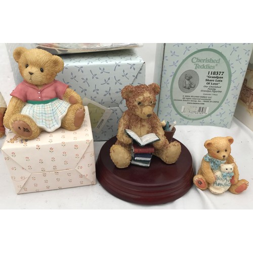 66 - A collection of Lilliput Lane and Cherished Teddies to include Lilliput Lane The Sidings and Stokesa... 