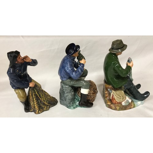 78 - Three Royal Doulton figurines comprising: Sea Harvest HN2257 18.5cms, The Lobster Man HN2317 19cms a... 