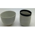 Two studio pottery bowls. One marked Lucie Rie and the second believed to be by her. Tallest 6cms h ... 