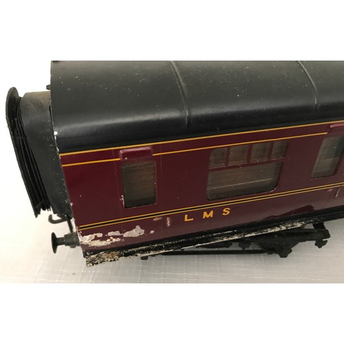 682 - An Exley 0 gauge scale tinplate model Restaurant Car LMS 41.