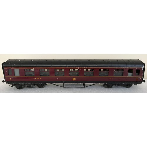 684 - An Exley 0 gauge scale model Corridor Passenger Coach LMs 8221.