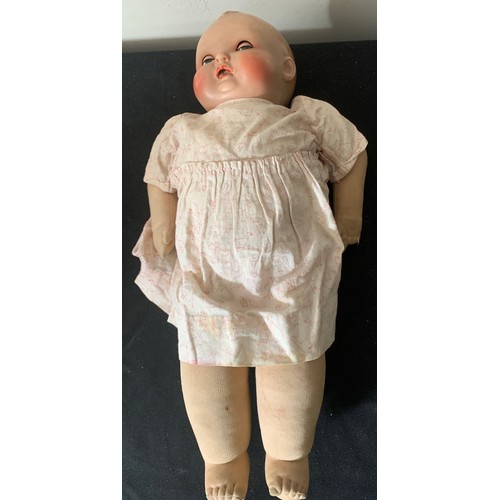 702 - A Schildkrot 45 celluloid doll c1950's with crying mechanism. 44cms l.