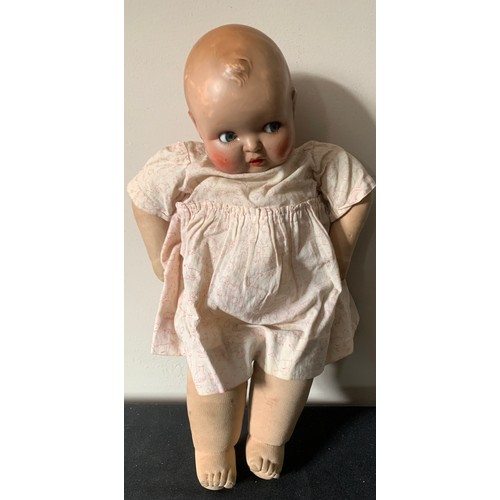 702 - A Schildkrot 45 celluloid doll c1950's with crying mechanism. 44cms l.