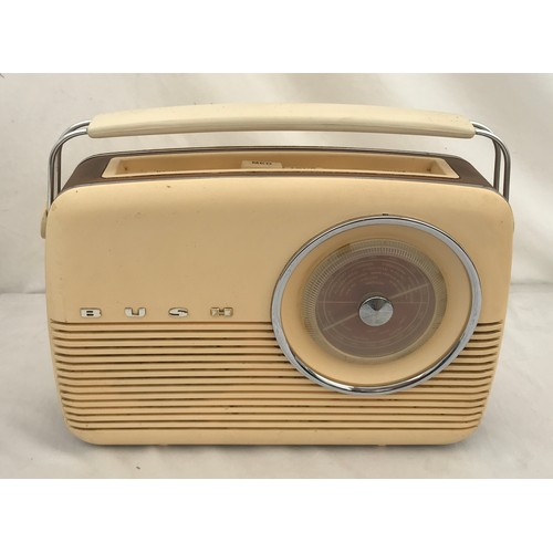 A Bush retro styled battery operated radio TR 82D NO. 530/05707 