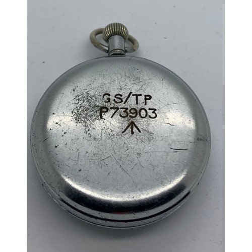 717 - A WWII Helvetia pocket watch with letter referring to original owner.