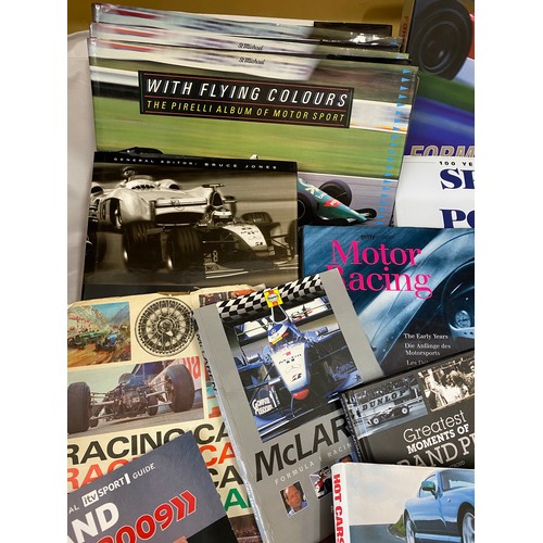 768 - A large collection of Formula 1 books including mostly hardbacks.