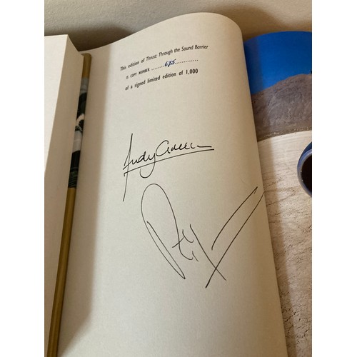 773 - A collection of signed books to include 1966 World cup tribute signed by Sir Geoff Hurst, Thrust by ... 