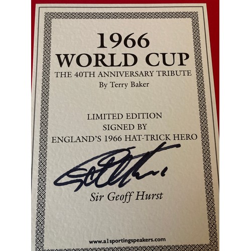 773 - A collection of signed books to include 1966 World cup tribute signed by Sir Geoff Hurst, Thrust by ... 