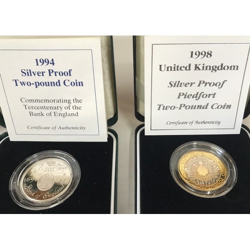 778 - A collection of Royal Mint coins to include 1994-1997  silver proof piedfort one pound collection , ... 