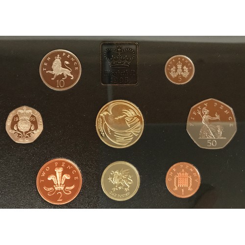 779 - Three boxed Royal Mint Proof coin collections to include 1994,1995 and a 1996 Deluxe proof set  for ... 