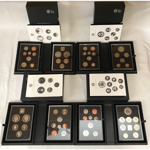 785 - Four boxed Royal Mint Coin Collections to include 2014, 2015, 2016 and 2017. All with certificates /... 