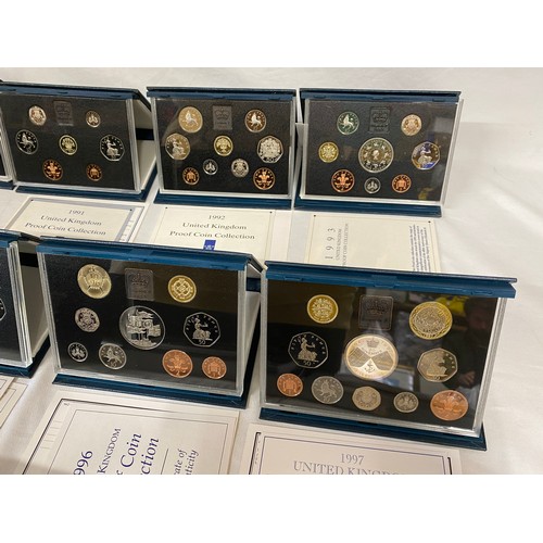 791 - United Kingdom Proof Collection years 1990-2000. (11)