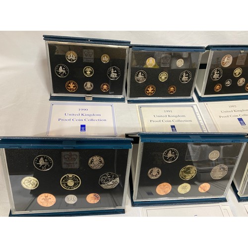 791 - United Kingdom Proof Collection years 1990-2000. (11)