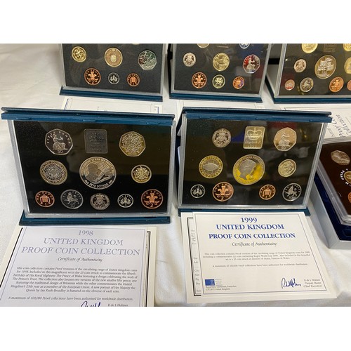 791 - United Kingdom Proof Collection years 1990-2000. (11)