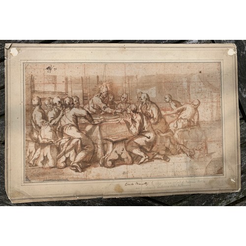 1260 - Carlo Maratti 1625-1713 A preparatory sketch marked to border and in his manner. 17cms x 30cms.