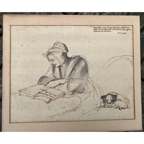 1261 - A pen and ink sketch inscribed in 1848 