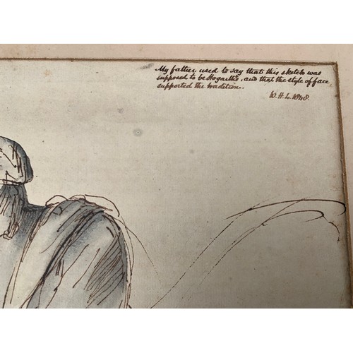 1261 - A pen and ink sketch inscribed in 1848 