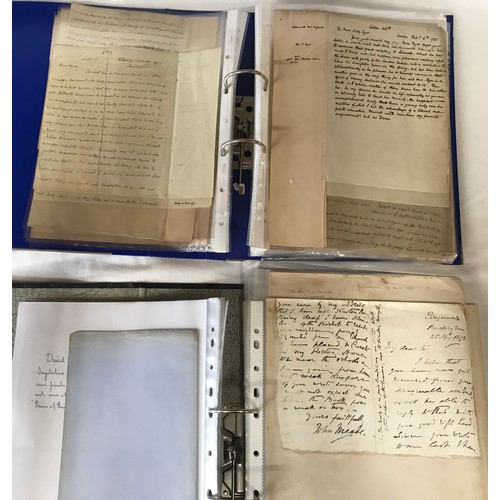 1264 - A quantity of hand written personal letters relating to the John Dyer family from the early 1700's t... 