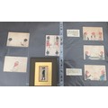 Eleven watercolour cards 6x8cms by Thomas Dyer caricaturing his family together with a watercolour o... 