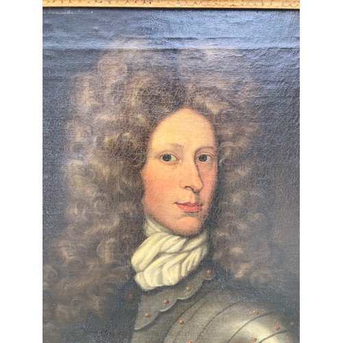 1268 - Oil on canvas, portrait of a cavalier. 74 x 61cms.