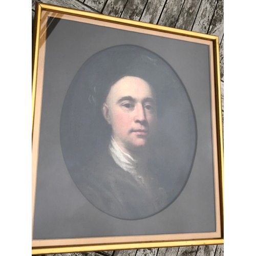 1274 - JOHN DYER (1699-1757) A oil on canvas oval portrait of Thomas Dyer. 42 x 35cms.