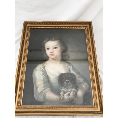 1276 - JOHN DYER (1699-1757) A pastel portrait of Sarah Dyer, daughter of the artist aged approximately 6 y... 