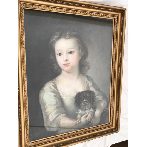 1276 - JOHN DYER (1699-1757) A pastel portrait of Sarah Dyer, daughter of the artist aged approximately 6 y... 