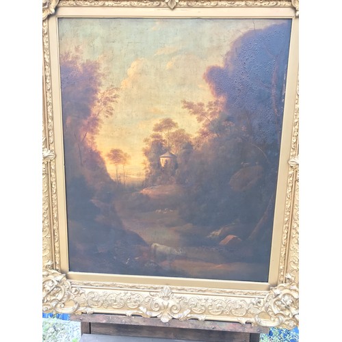 1278 - JOHN DYER (1699-1757) an oil on cradled canvas of an Italianate landscape 74 x 61cms. Illustrated in... 